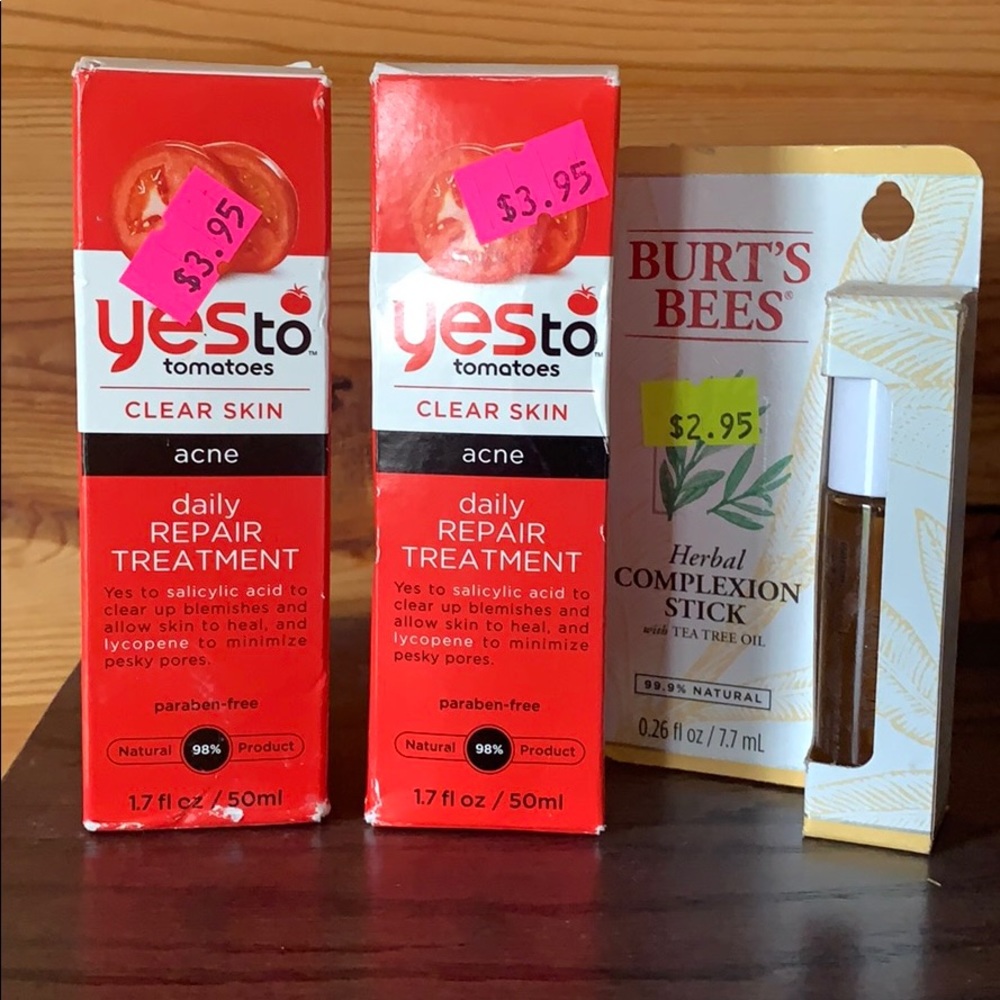 Burts Bees Complexion Stick & 2 Yesto Tomatoes